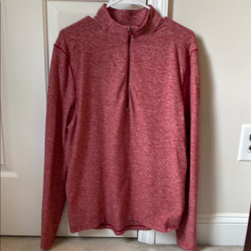 lululemon athletica Men's Heathered Red Half-Zip Size Medium